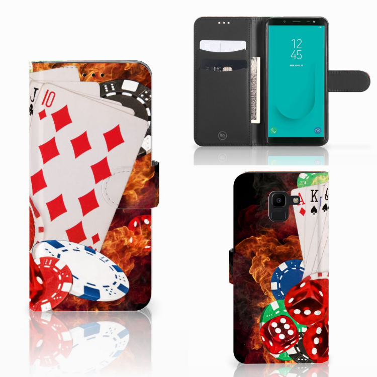 Samsung Galaxy J6 2018 Wallet Case met Pasjes Casino