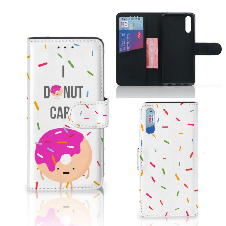 Huawei P20 Book Cover Donut Roze