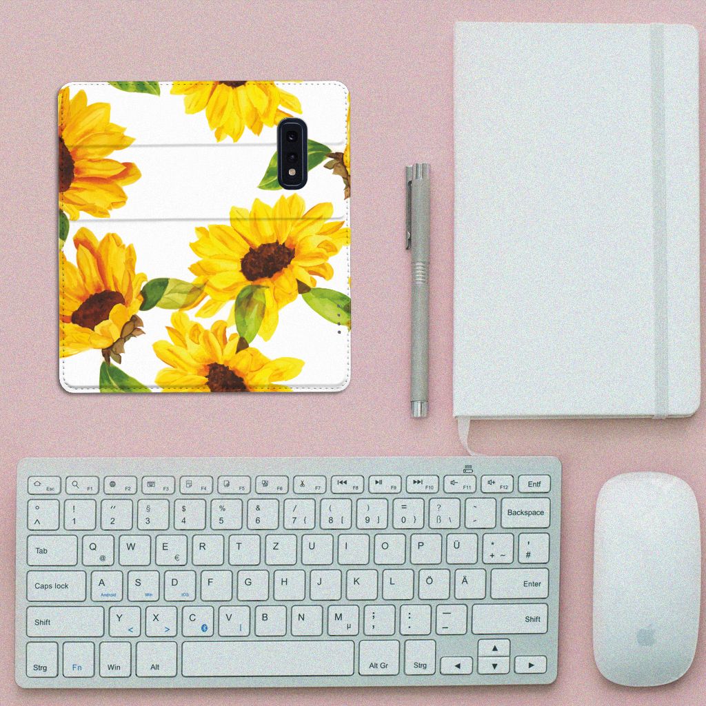 Smart Cover voor Samsung Galaxy S10e Zonnebloemen - B2C Telecom