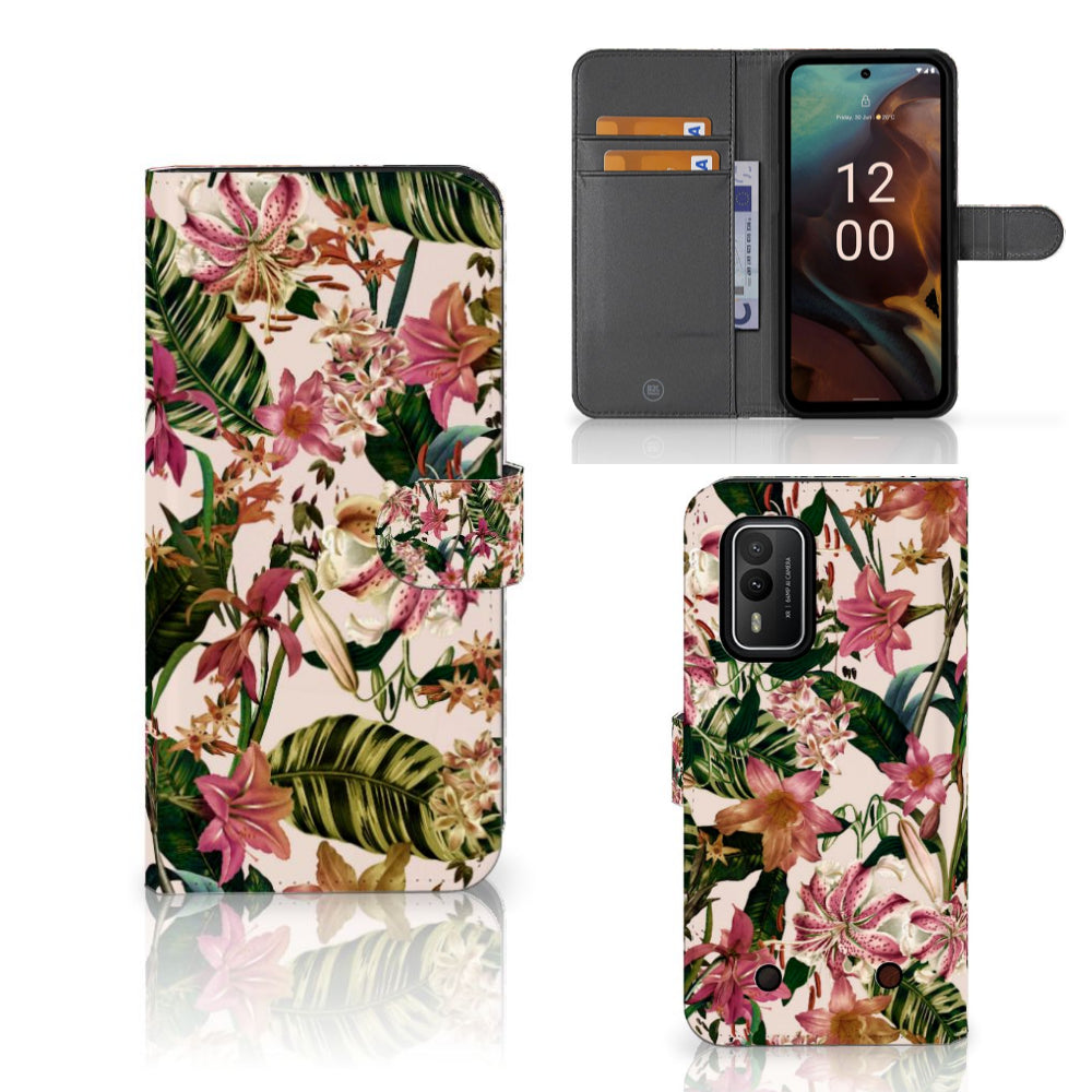 Nokia XR21 Hoesje Flowers