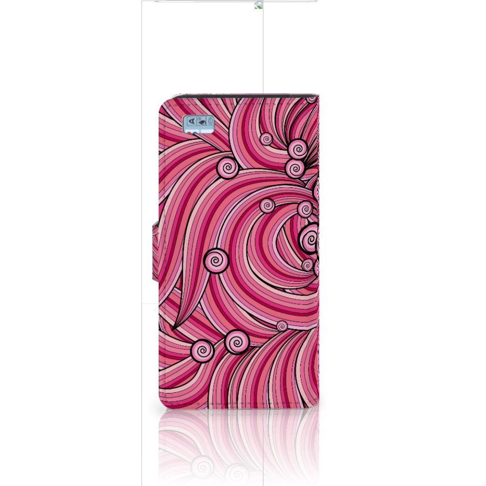 Huawei Ascend P8 Lite Hoesje Swirl Pink