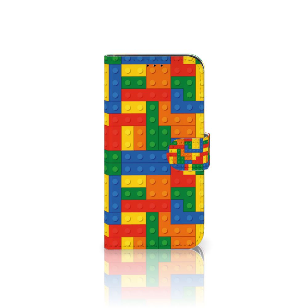 iPhone 13 Pro Telefoon Hoesje Blokken met kleurrijk Lego design, perfect voor jeugdherinneringen.