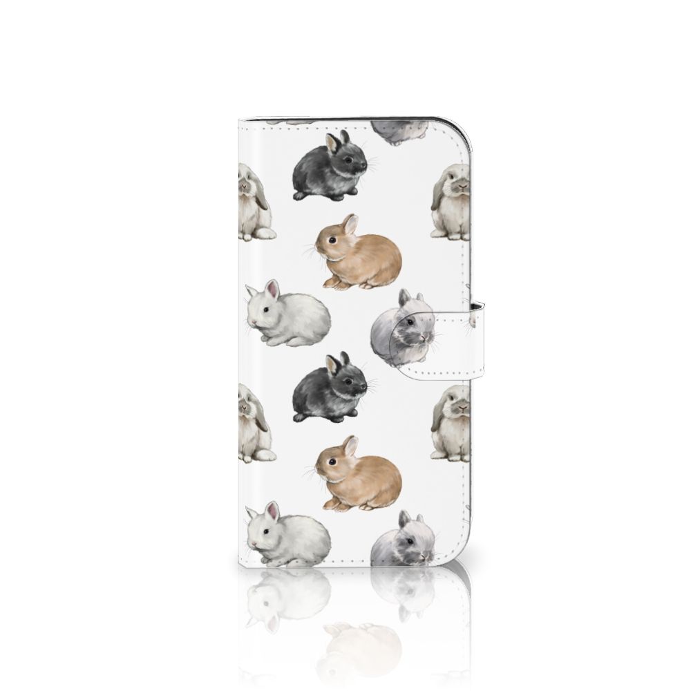Telefoonhoesje met Pasjes voor iPhone 15 Pro Max Konijntjes met schattige konijntjes design 🐰.