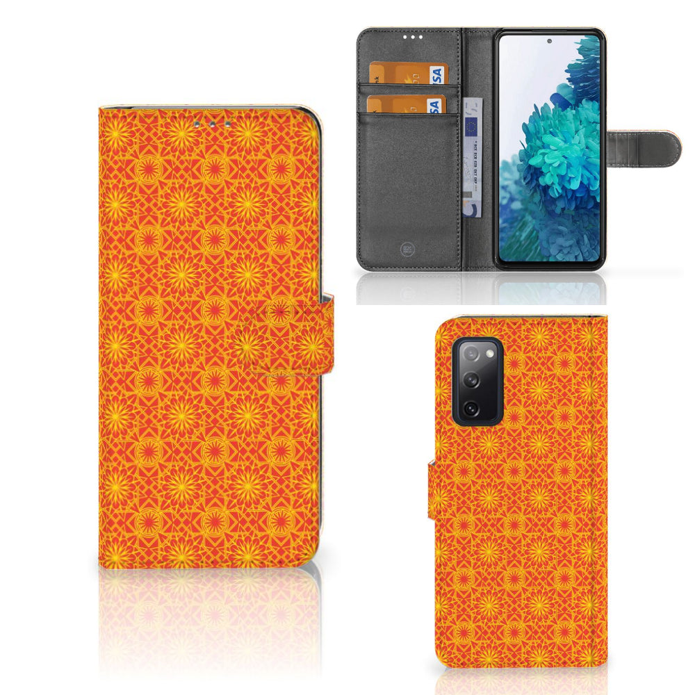 Samsung Galaxy S20 FE Telefoon Hoesje Batik Oranje
