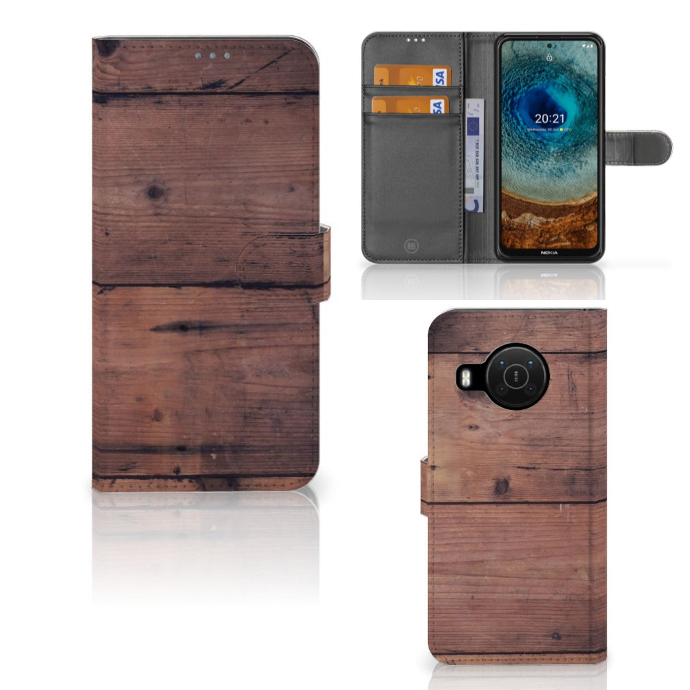 Nokia X10 | Nokia X20 Book Style Case Old Wood