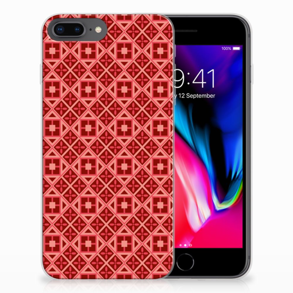 Apple iPhone 7 Plus | 8 Plus TPU bumper Batik Rood