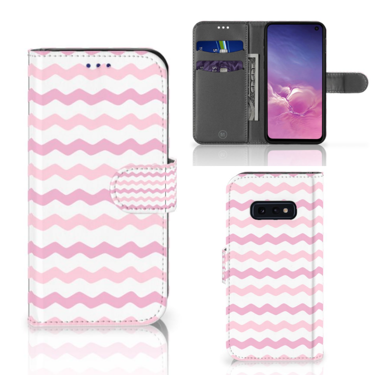Samsung Galaxy S10e Telefoon Hoesje Waves Roze
