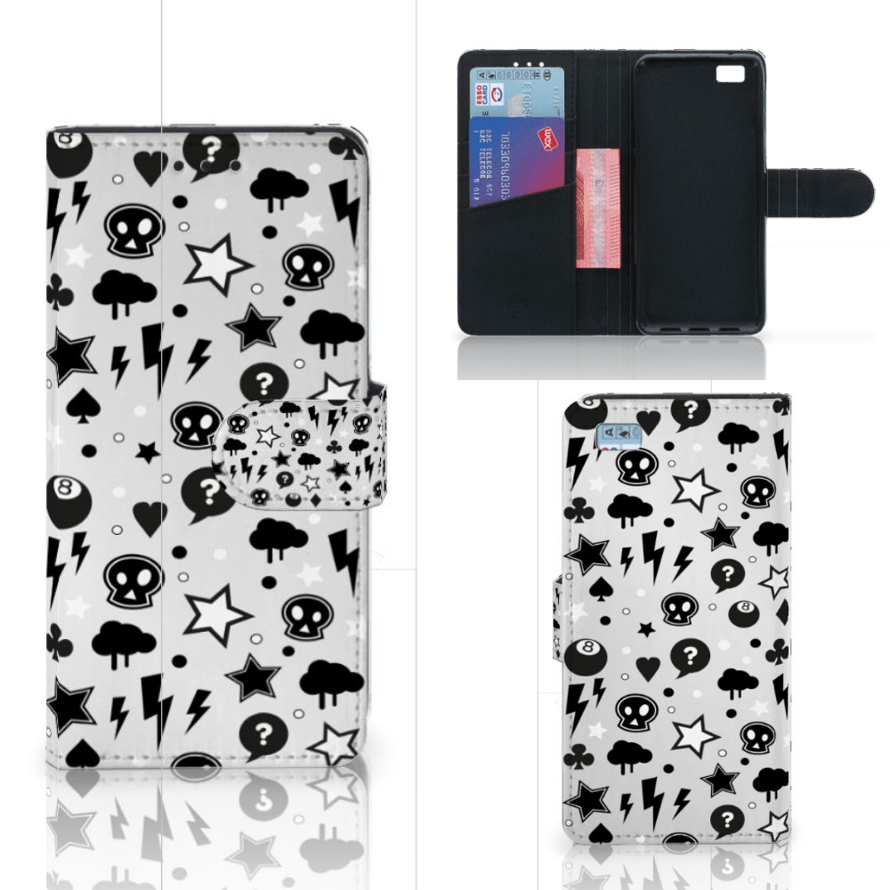 Telefoonhoesje met Naam Huawei Ascend P8 Lite Silver Punk