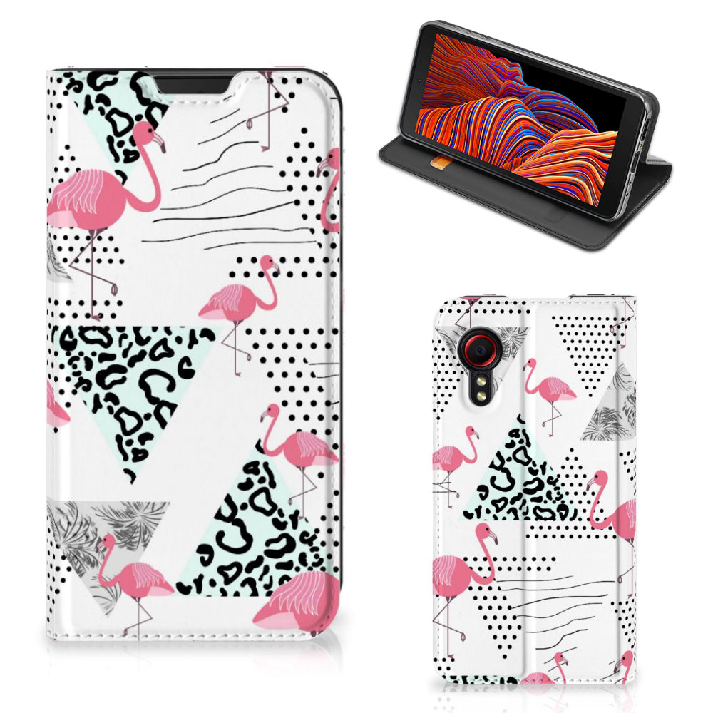 Samsung Galaxy Xcover 5 Hoesje maken Flamingo Triangle