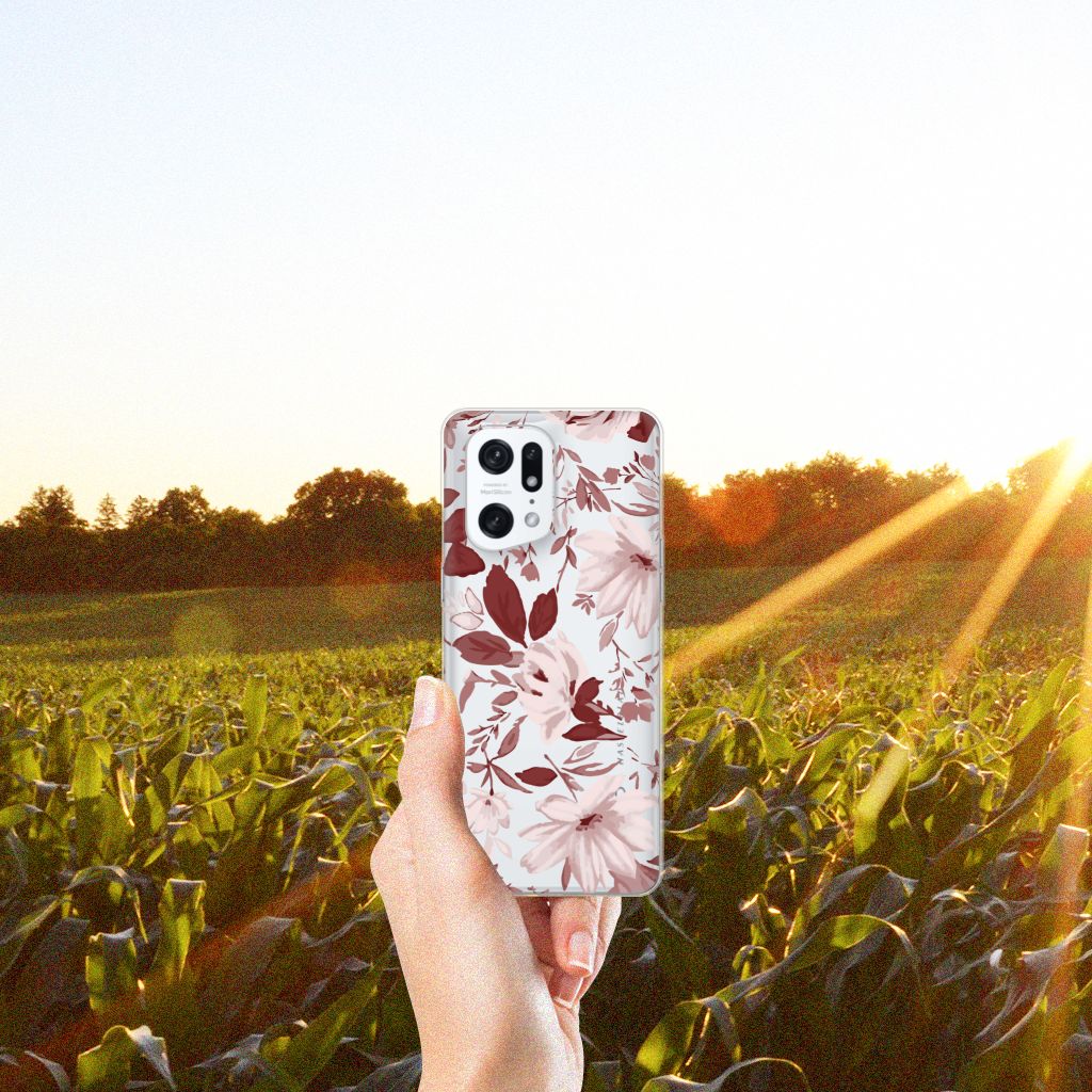 Hoesje maken OPPO Find X5 Pro Watercolor Flowers B2C Telecom