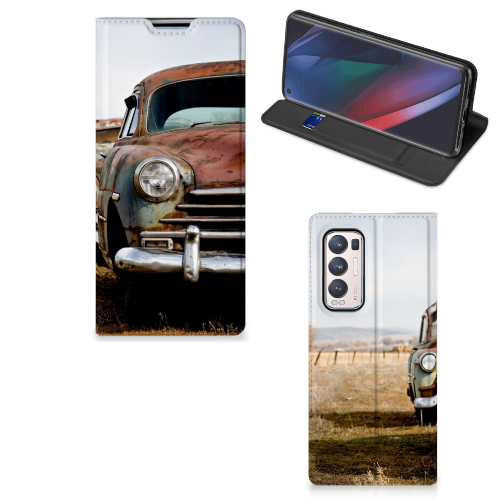 OPPO Find X3 Neo Stand Case Vintage Auto - B2C Telecom
