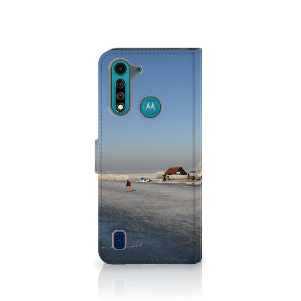 Motorola G8 Power Lite Flip Cover Schaatsers