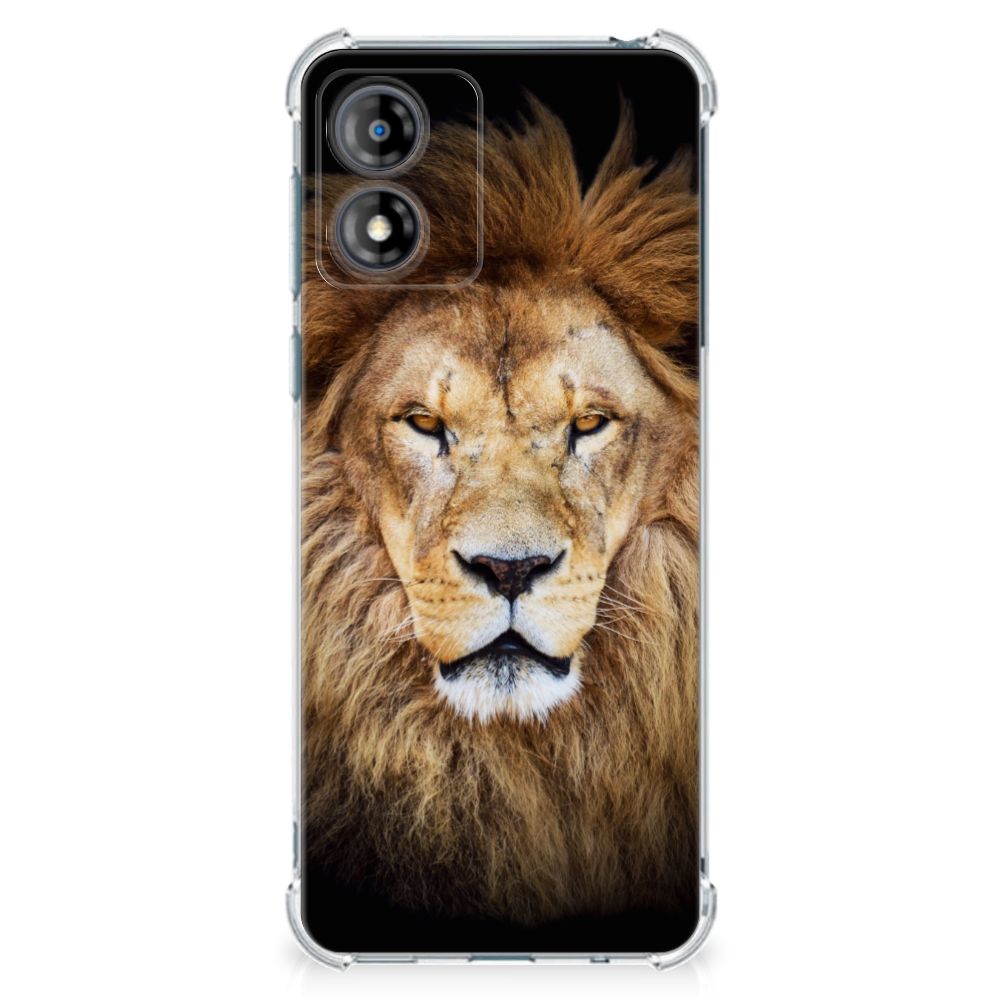 Motorola Moto E13 Case Anti-shock Leeuw