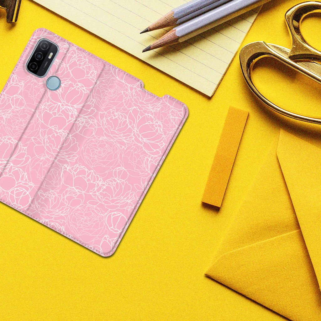OPPO A53 | A53s Smart Cover White Flowers - B2C Telecom