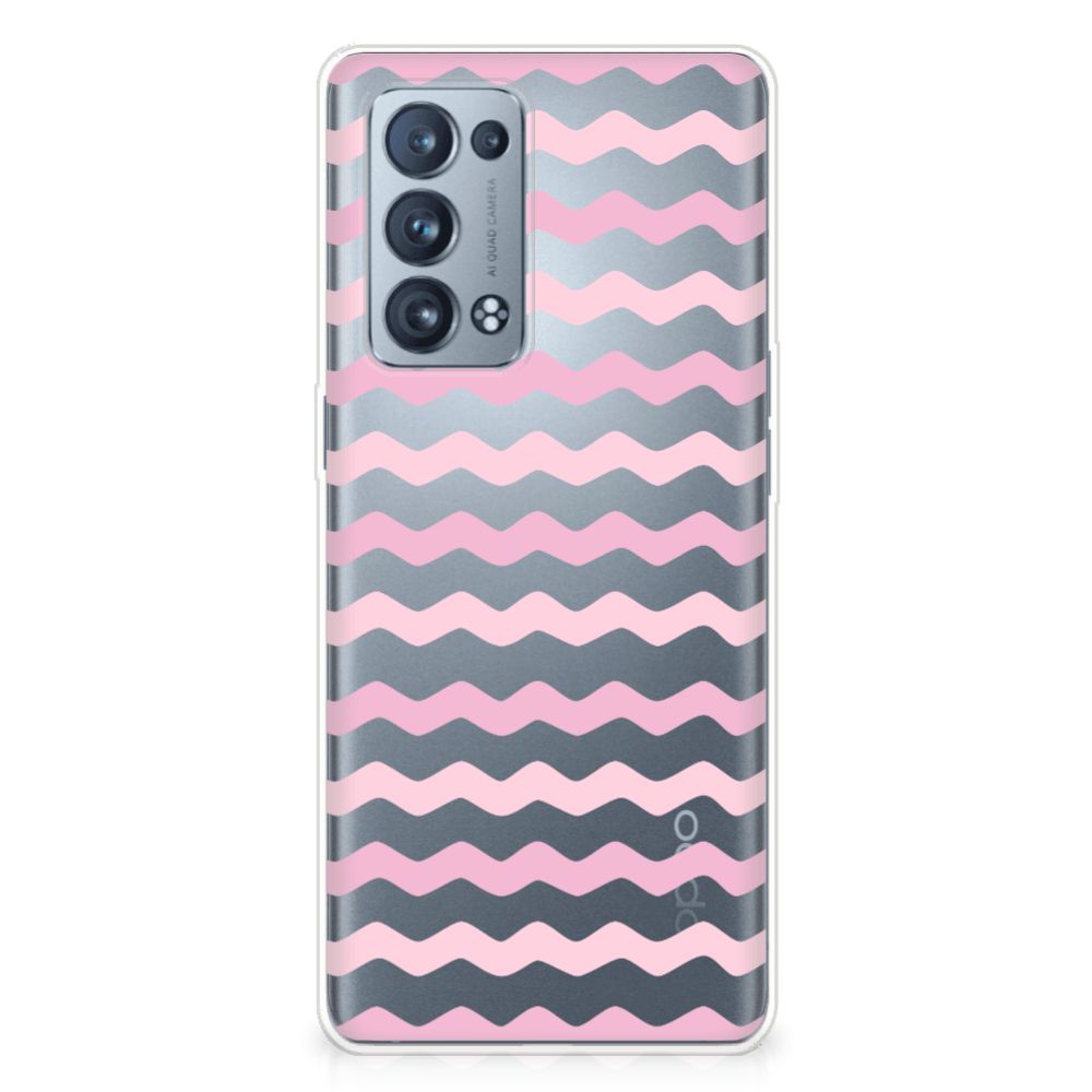 OPPO Reno 6 Pro Plus 5G TPU bumper Waves Roze