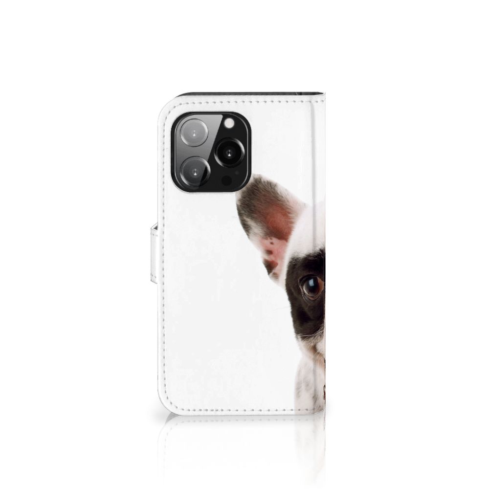 iPhone 13 Pro Telefoonhoesje met Pasjes Franse Bulldog
