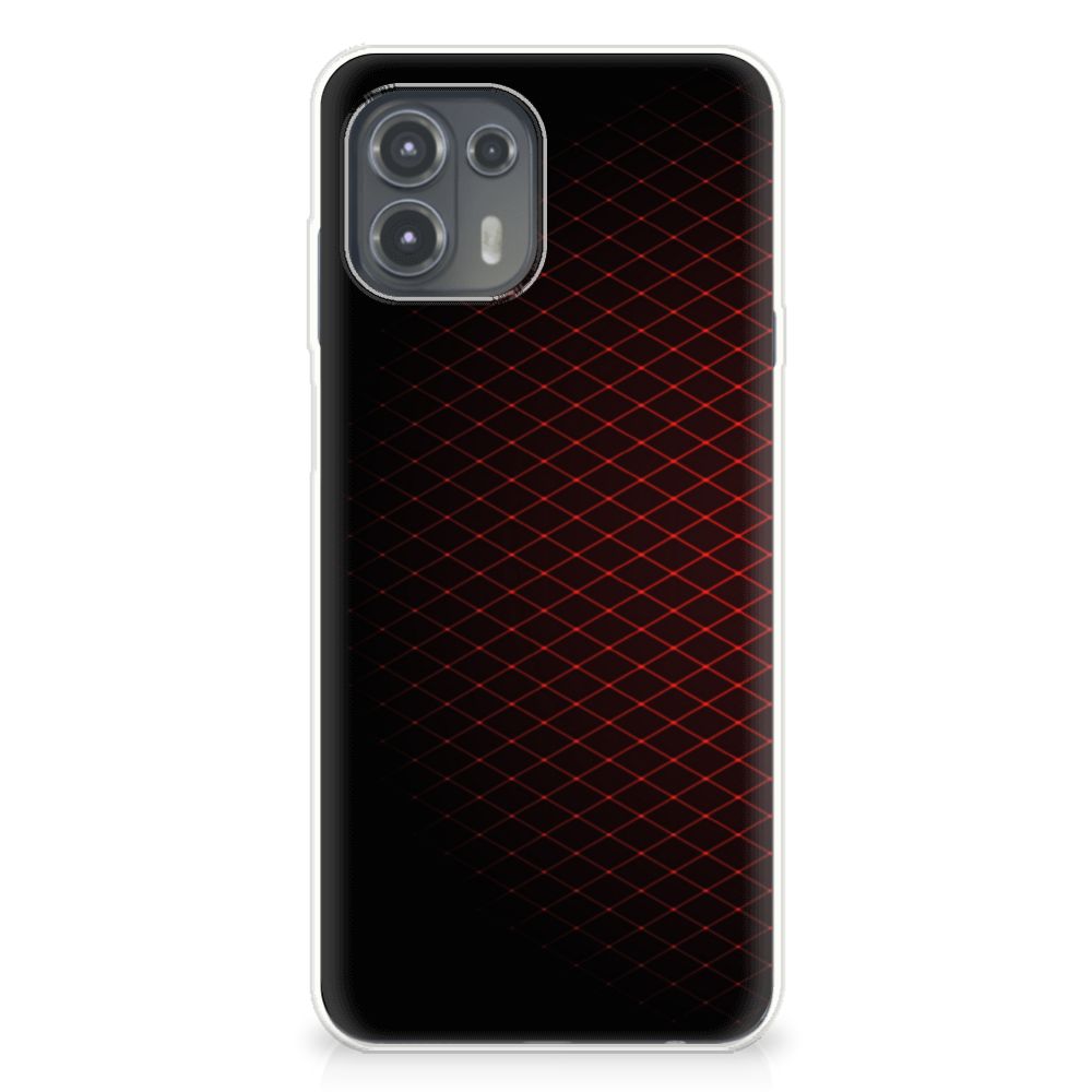 Motorola Edge 20 Lite TPU bumper Geruit Rood B2C Telecom