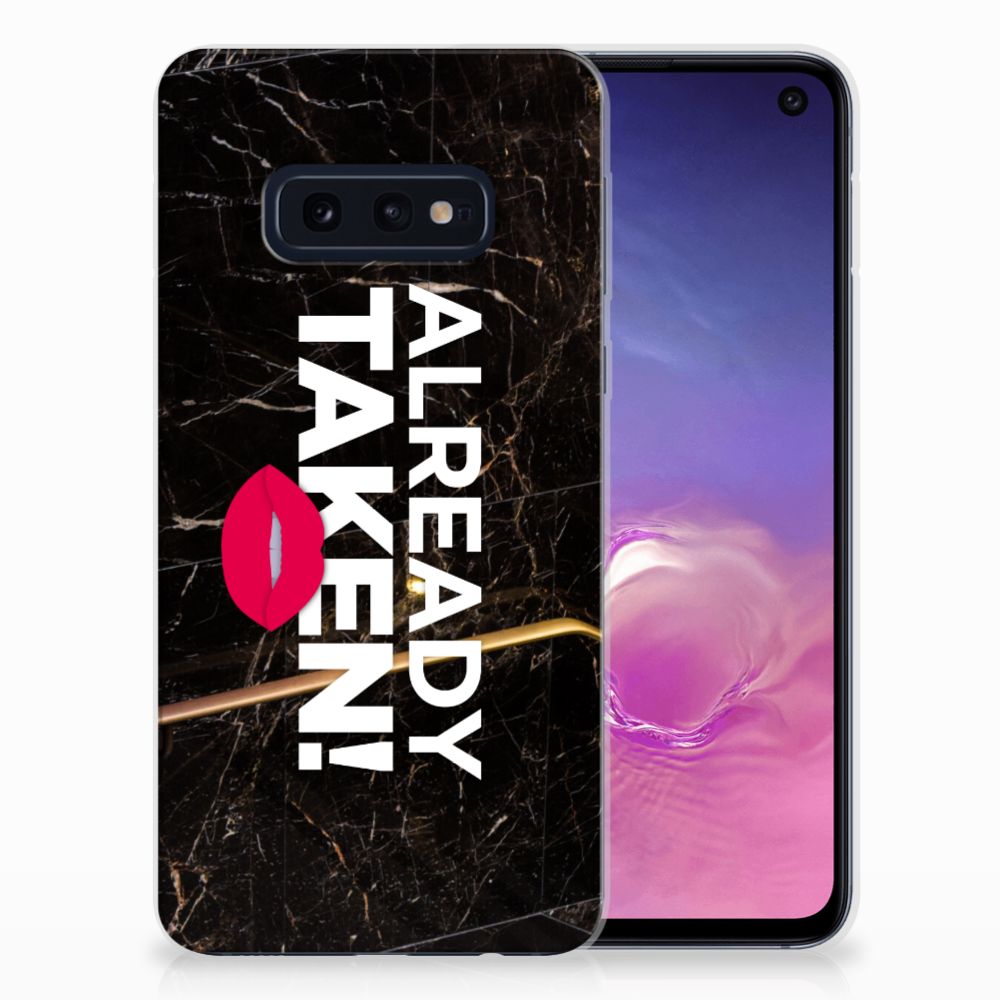 Samsung Galaxy S10e Siliconen hoesje met naam Already Taken Black