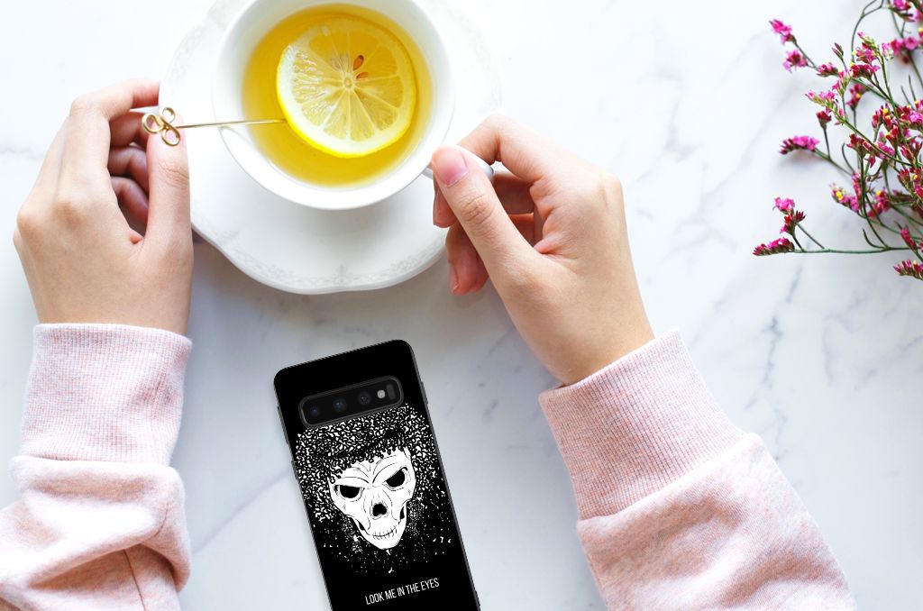 Mobiel Case Samsung Galaxy S10 Skull Hair B2C Telecom