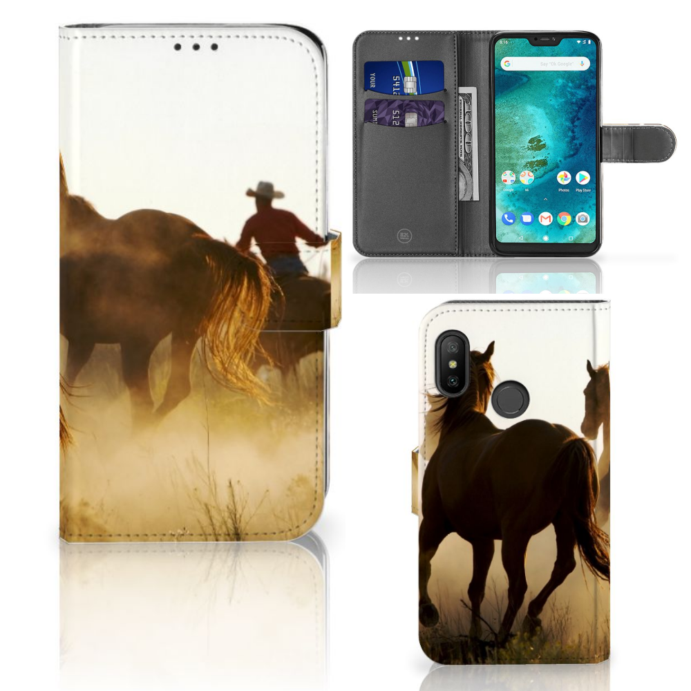 Xiaomi Mi A2 Lite Telefoonhoesje met Pasjes Design Cowboy