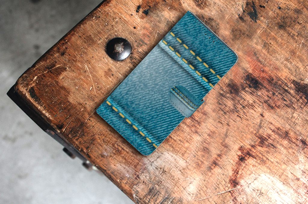 Samsung Xcover Pro Wallet Case met Pasjes Jeans