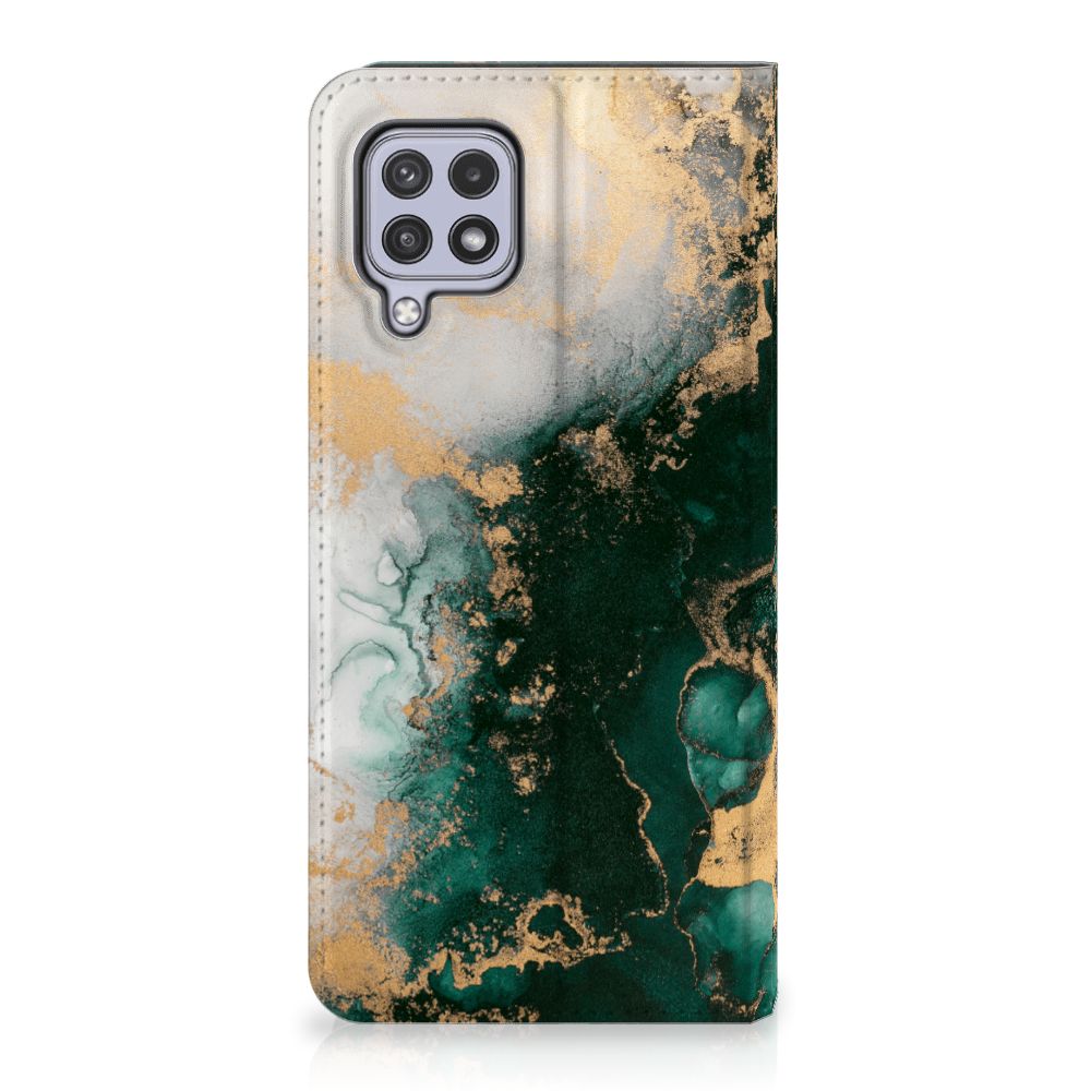 Standcase voor Samsung Galaxy A22 4G | M22 Marmer Groen - B2C Telecom