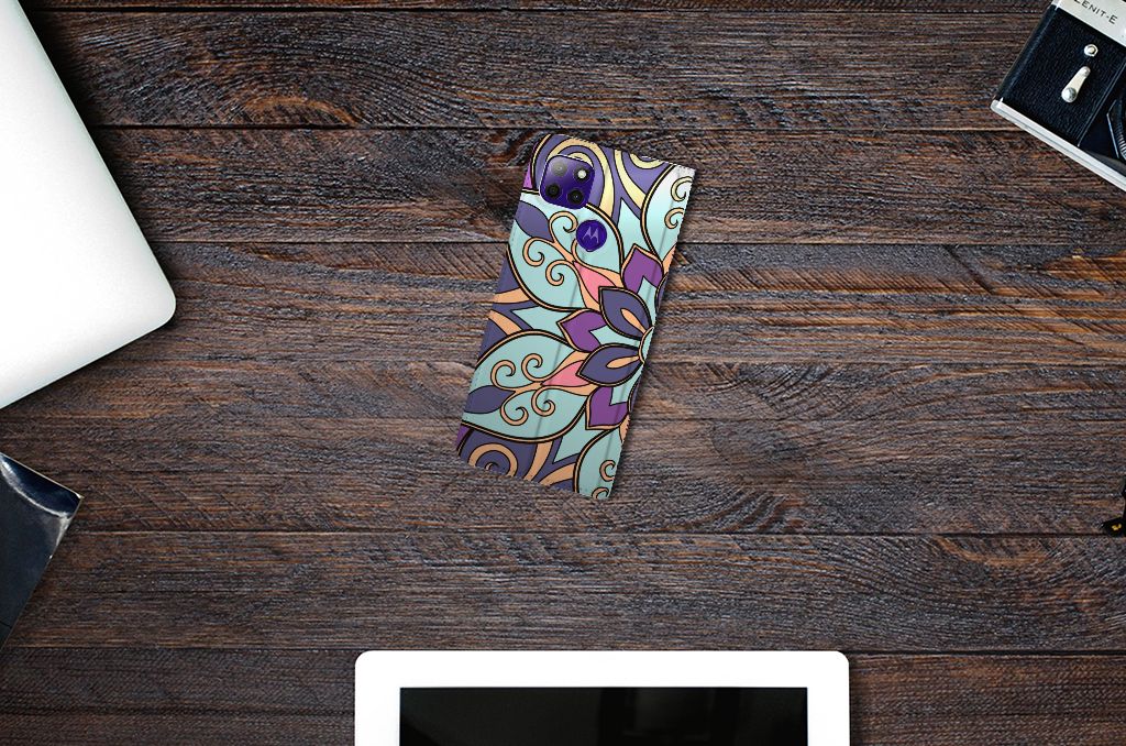 Motorola Moto G9 Power Smart Cover Purple Flower - B2C Telecom