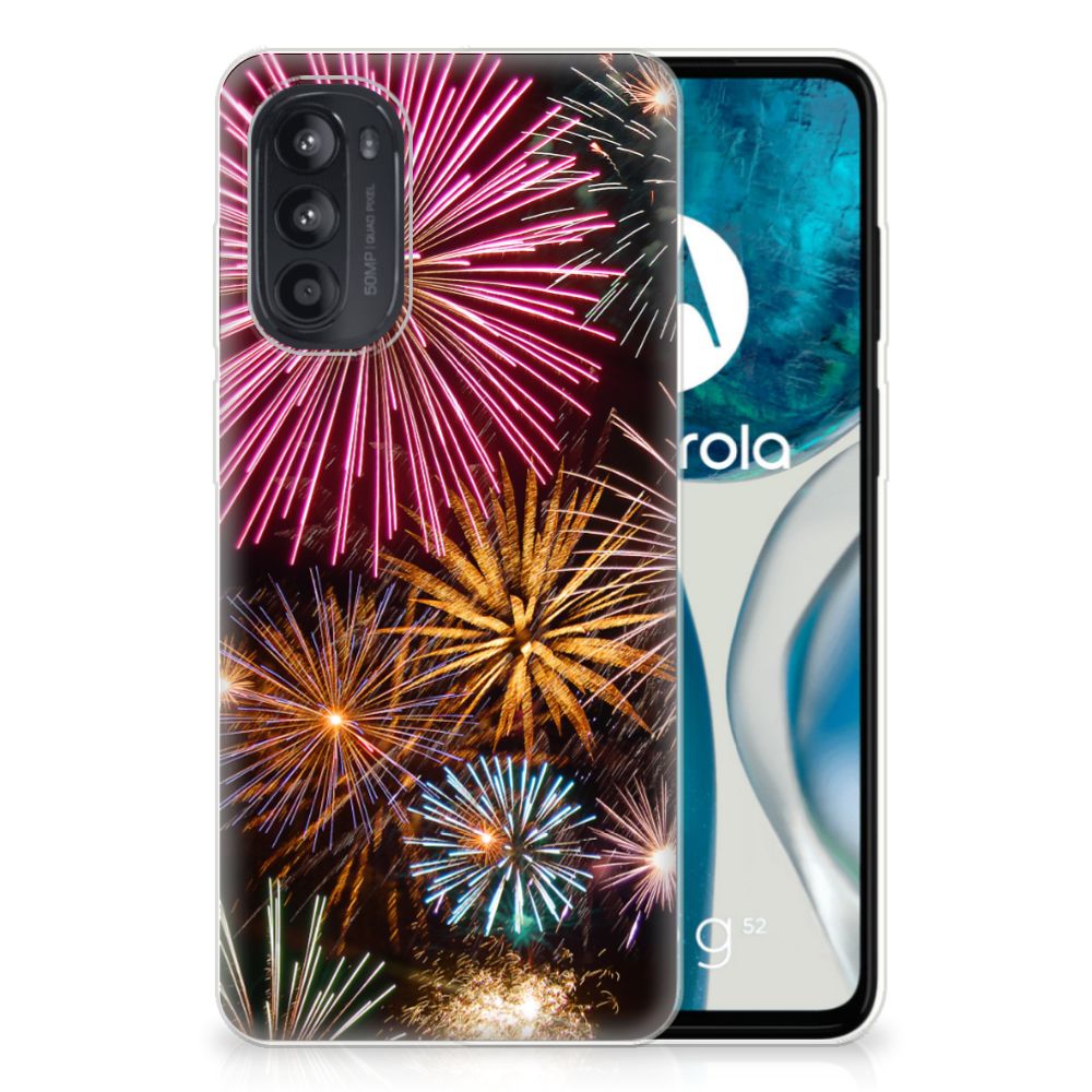 Motorola Moto G52/G82 Silicone Back Cover Vuurwerk