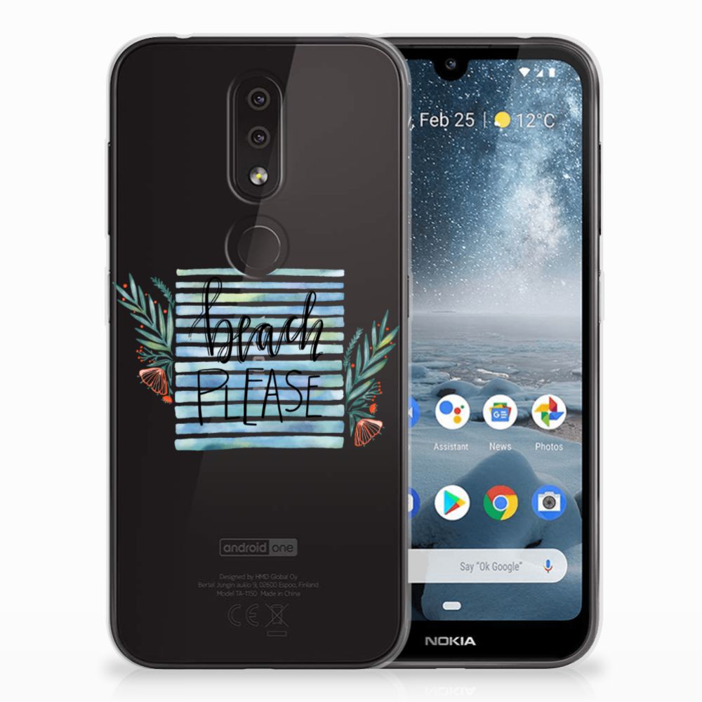 Nokia 4.2 Telefoonhoesje met Naam Boho Beach