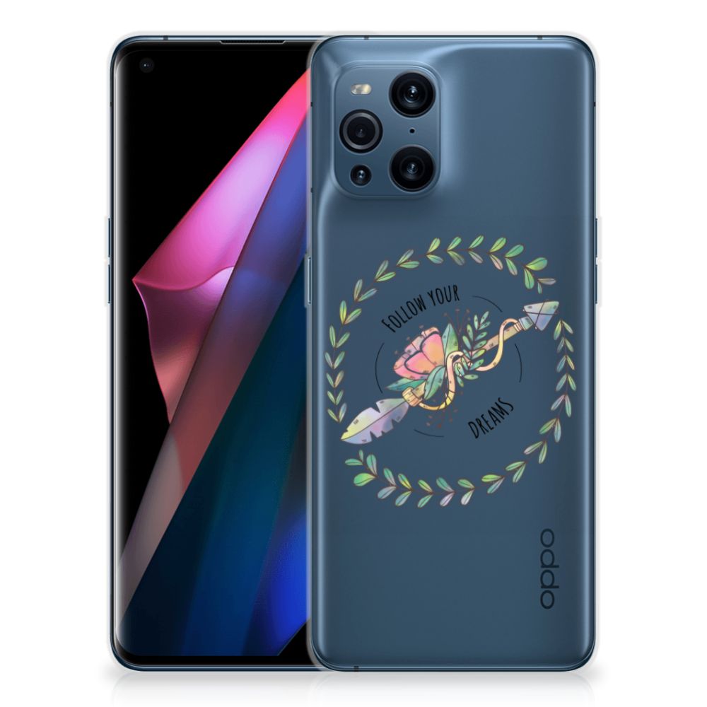 OPPO Find X3 | X3 Pro Telefoonhoesje met Naam Boho Dreams