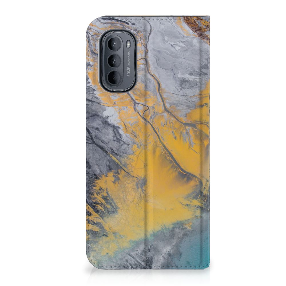 Motorola Moto G31 | G41 Standcase Marble Blue Gold - B2C Telecom