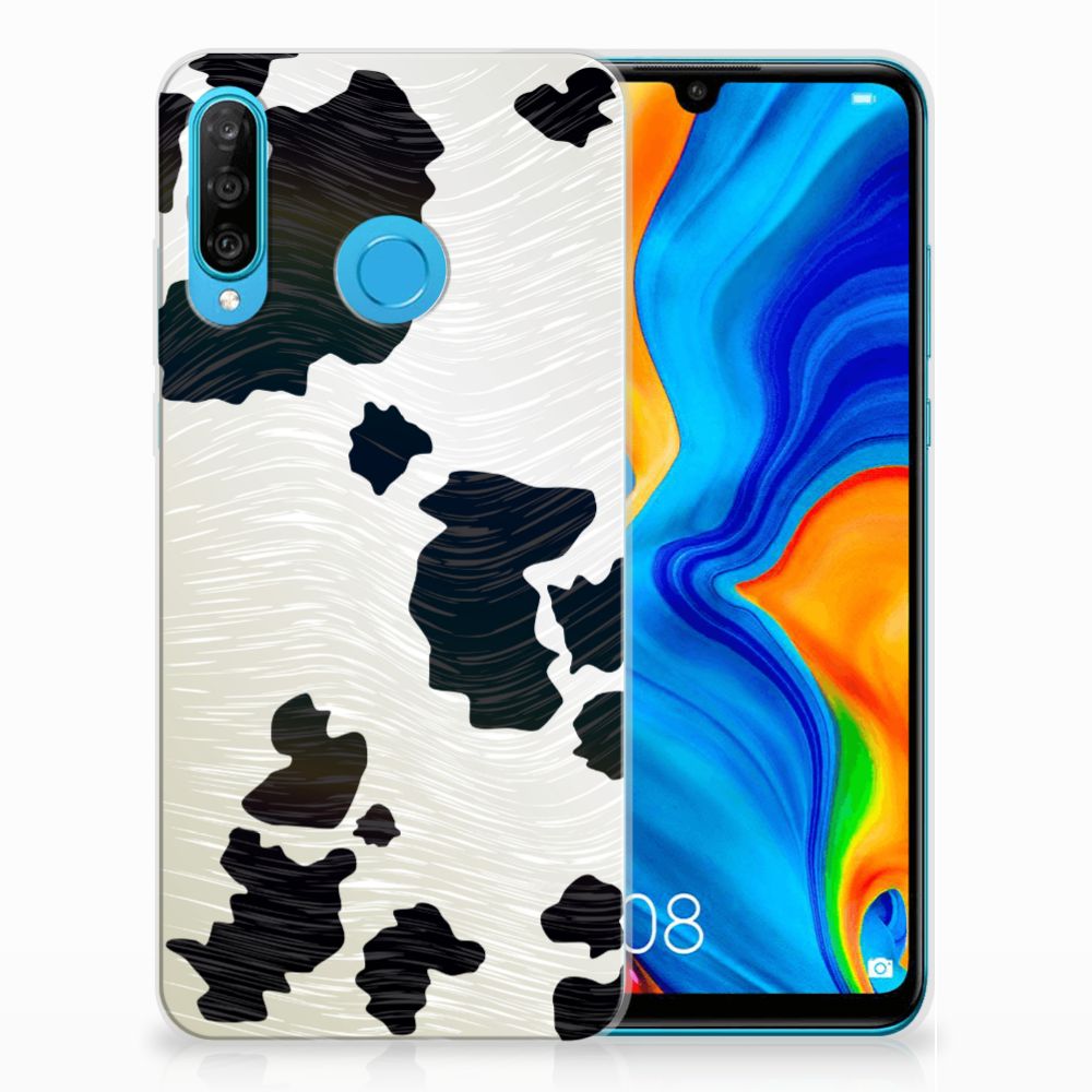 Huawei P30 Lite TPU Hoesje Koeienvlekken