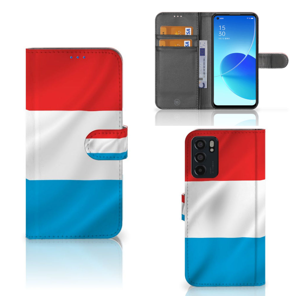 OPPO Reno6 5G Bookstyle Case Luxemburg