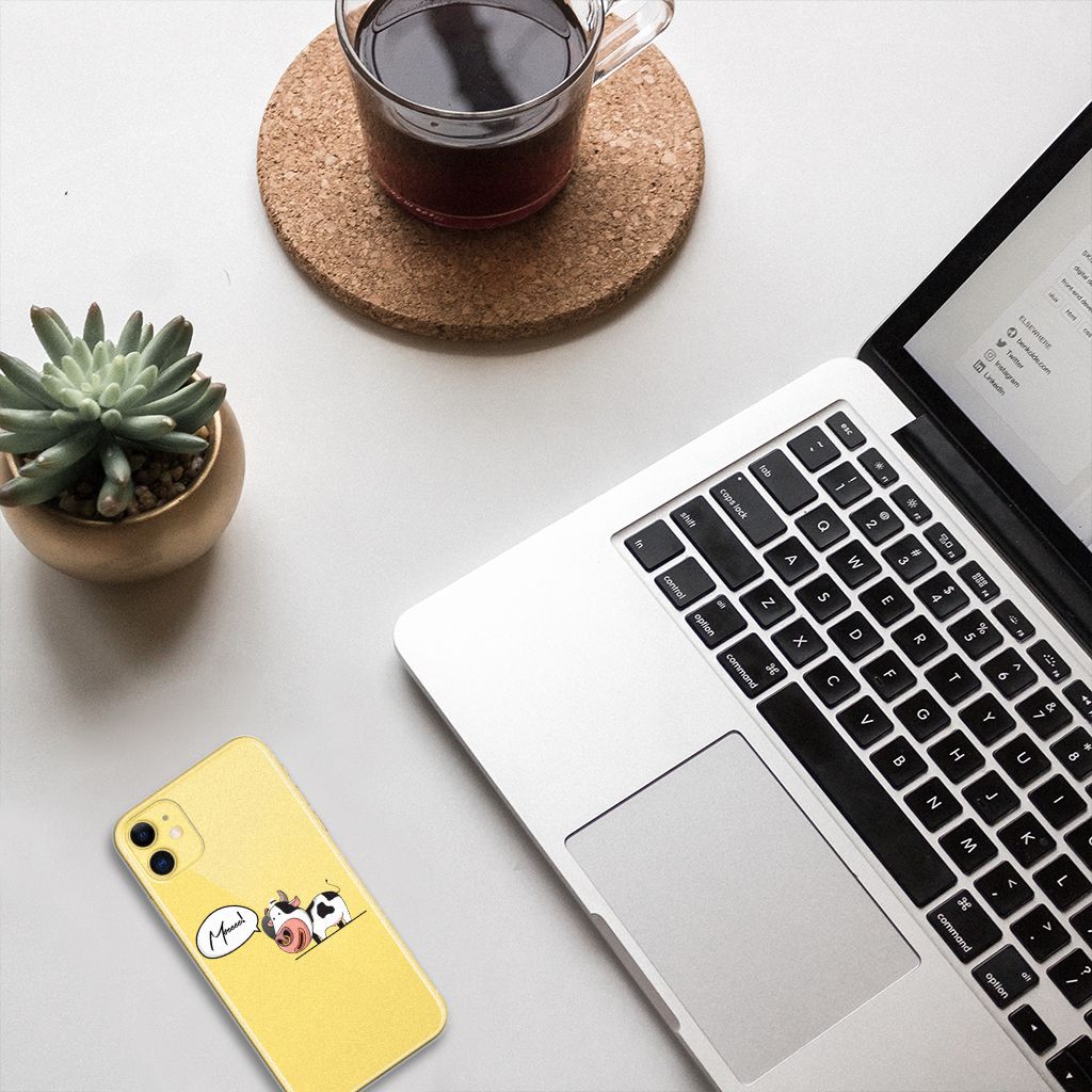 Apple iPhone 11 Telefoonhoesje met Naam Cow