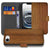 iPhone 16e Book Style Case Donker Hout met houtprint en ruimte voor betaalkaarten