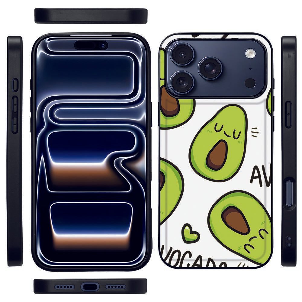 Apple iPhone 17 Pro Max Beschermhoes Avocado Singing voorkant achterkant zijkanten