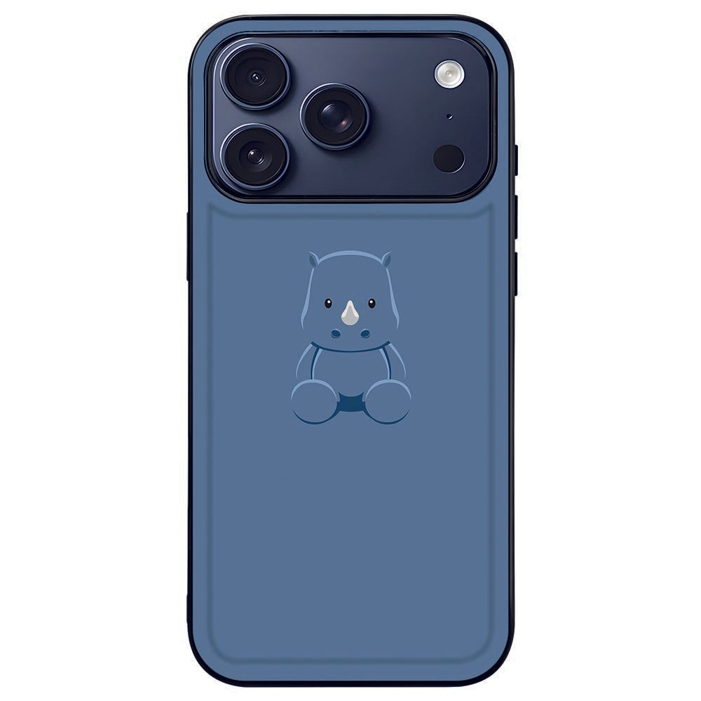 Apple iPhone 17 Pro Max Backcover Hoesje Baby Rhino speels design achterkant