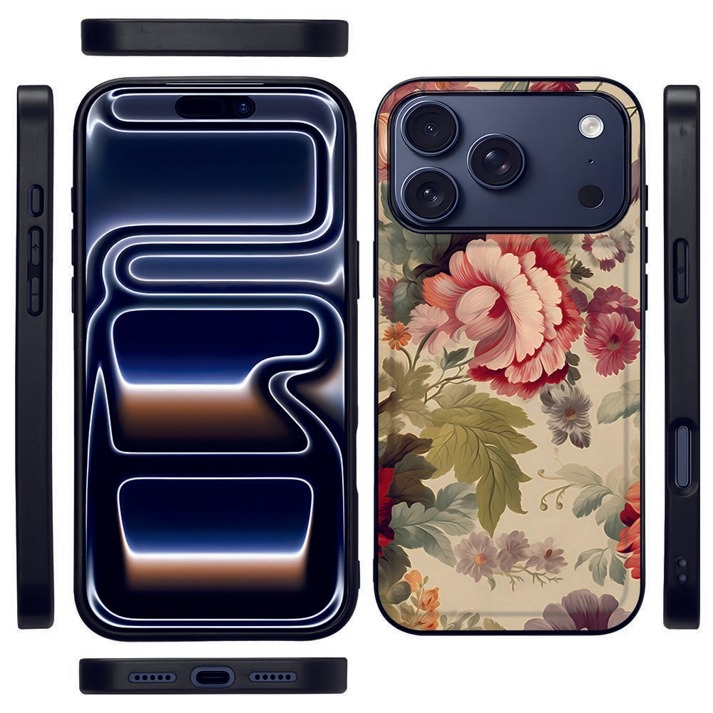 Bloemen iPhone 17 Pro Max Telefoonhoesje TPU Hoesje design bloemen aanzicht
