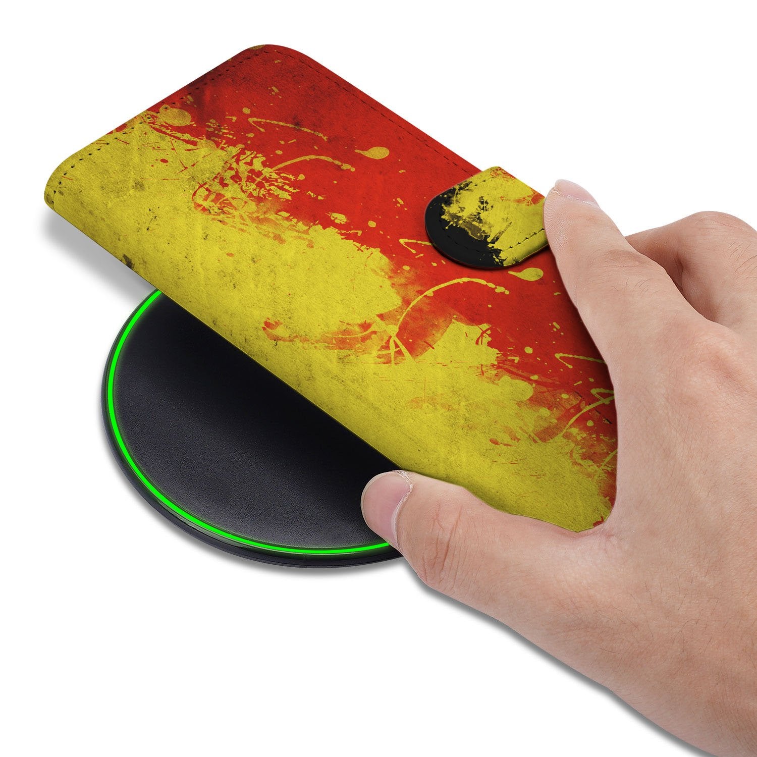 Apple iPhone 17 Pro Max Bookstyle Hoesje Belgische Vlag Met Pasvak