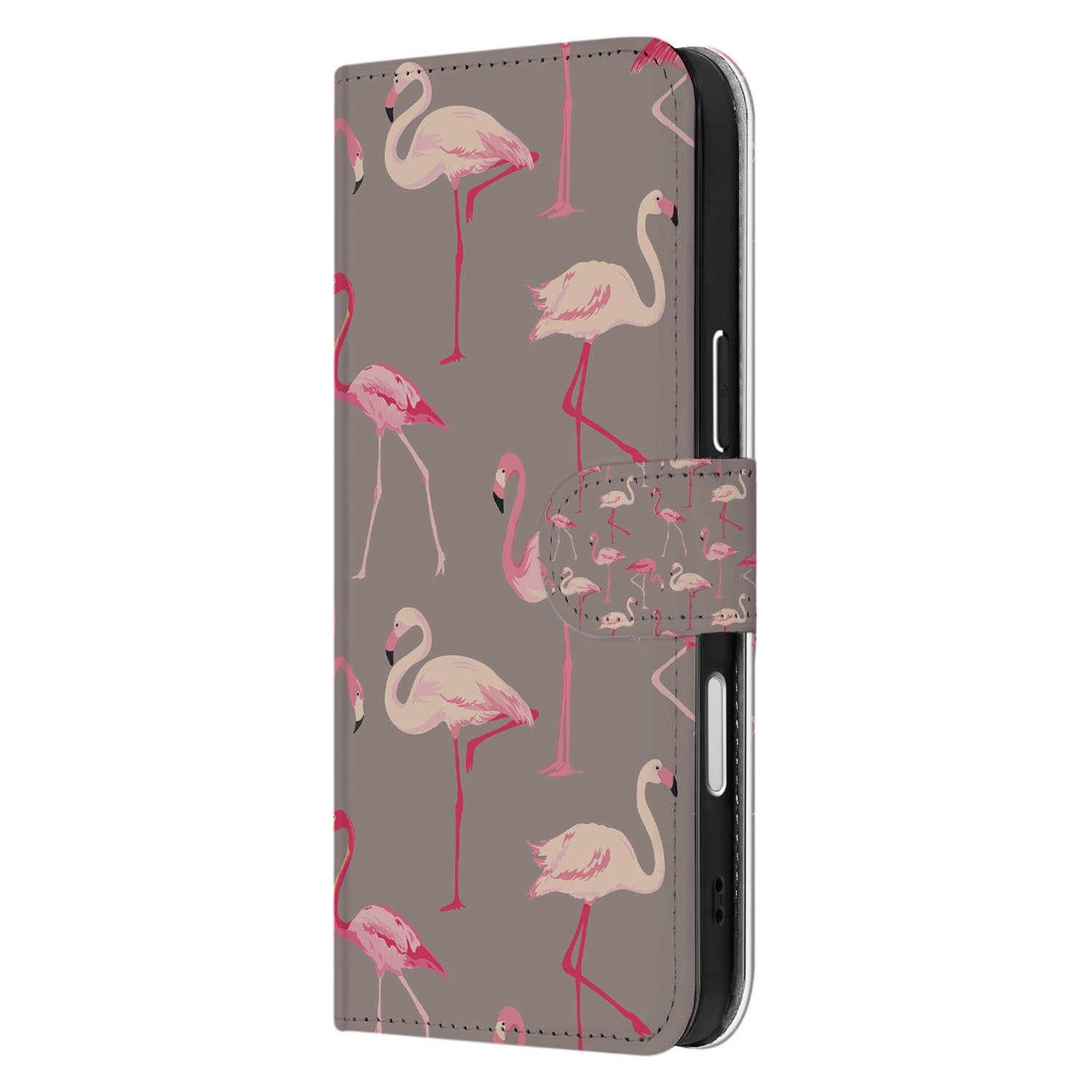 Apple iPhone 17 Pro Max Telefoonhoesje met Pasjes Flamingo Palms