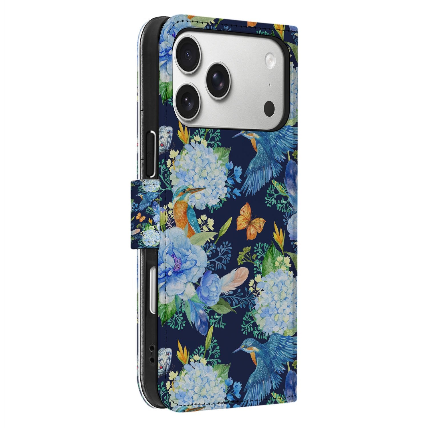 Telefoonhoesje Met Pasjes Apple iPhone 17 Pro Max Ijsvogel PU Leer