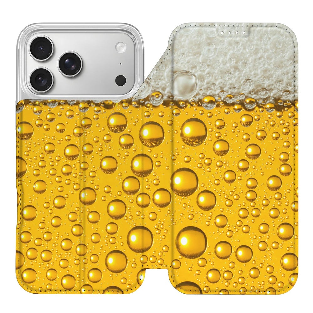Apple iPhone 17 Pro Max Bier Book Case Bierprint gezicht