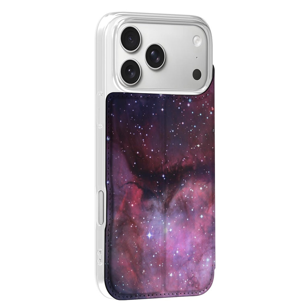 Apple iPhone 17 Pro Max Galaxy Stand Case heelal design aanzicht