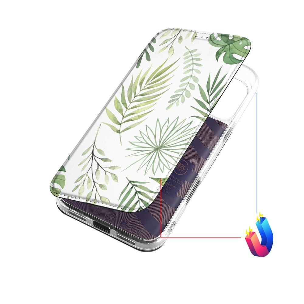 Standcase Hoesje iPhone 17 Pro Max Leaves design bladeren aanzicht boven