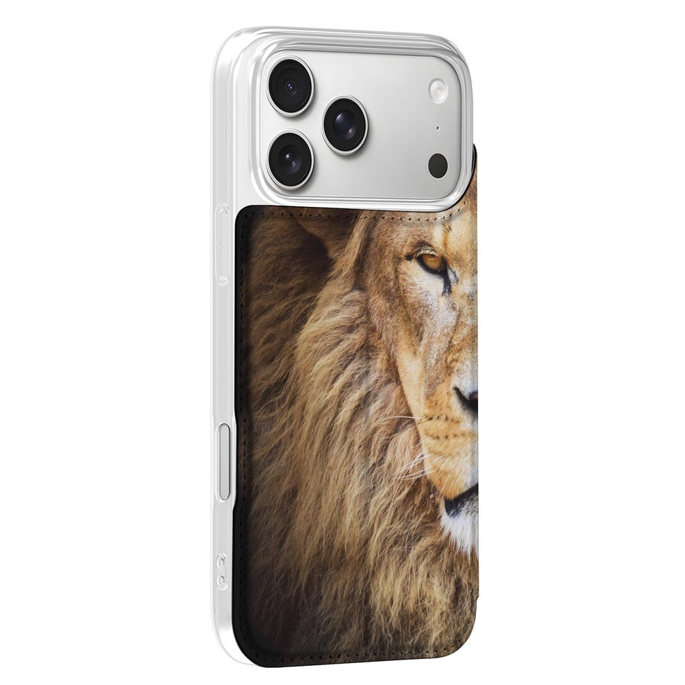 Smart Cover Hoesje Apple iPhone 17 Pro Max Leeuw hoesje Leeuw design zijaanzicht