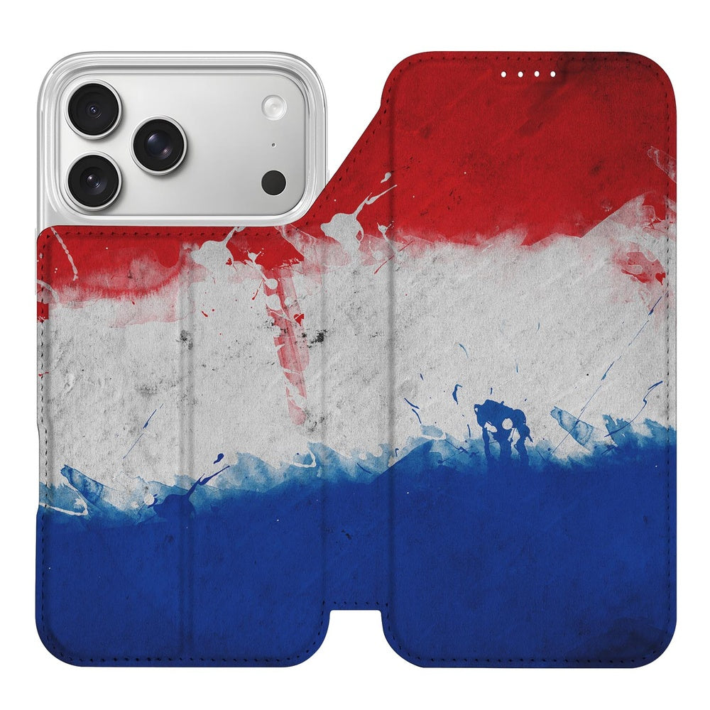 Standcase Hoesje Apple iPhone 17 Pro Max Nederland boekhoes design nederlandse vlag aanzicht