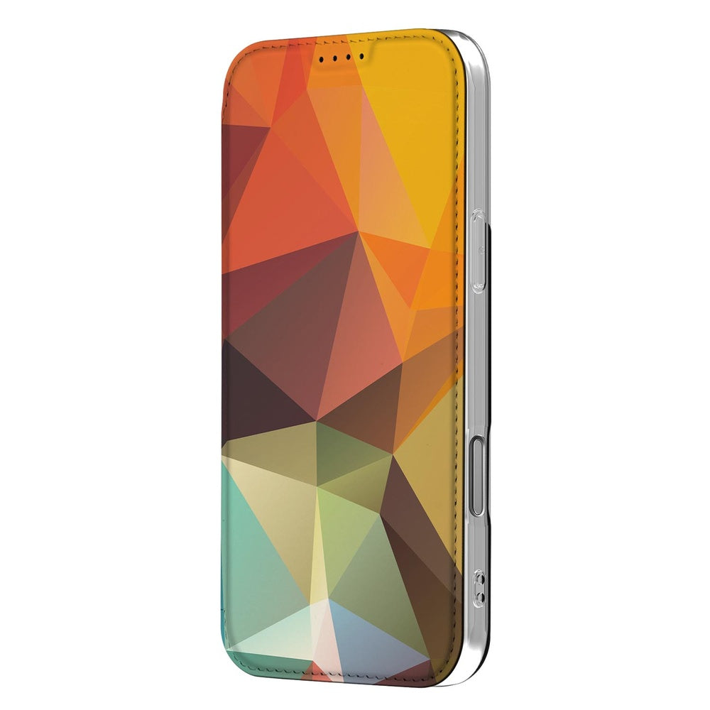 Book Wallet Case Apple iPhone 18 Pro Max Polygon Color design zijaanzicht