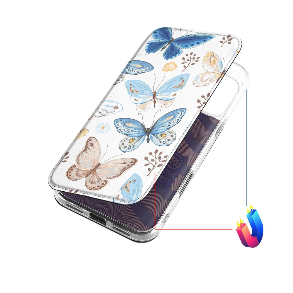 Apple iPhone 17 Pro Max Book Case Vlinder voorkant aanzicht open aanzicht vlinders