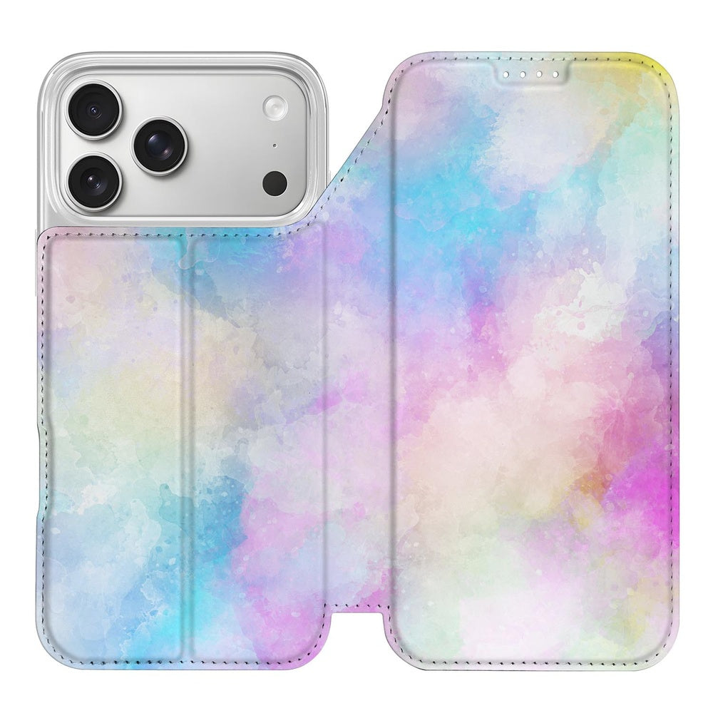 Apple iPhone 17 Pro Max Book Wallet Case Watercolor Light open aanzicht