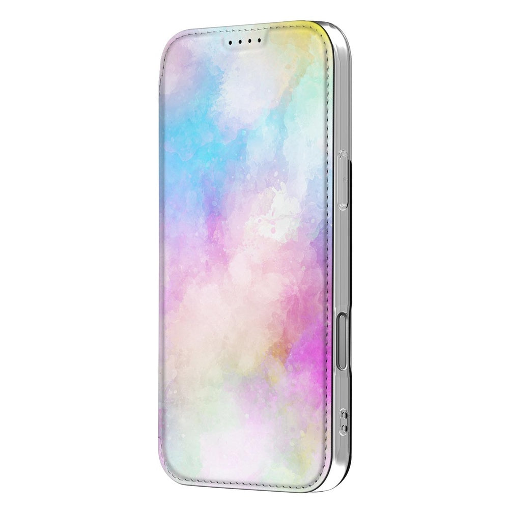 Apple iPhone 17 Pro Max Book Wallet Case Watercolor Light voorkant aanzicht